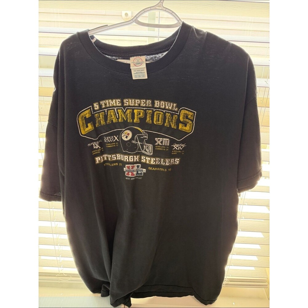 Delta Black Pittsburgh Steelers 'Champions' Graphic Short-Sleeve Tee